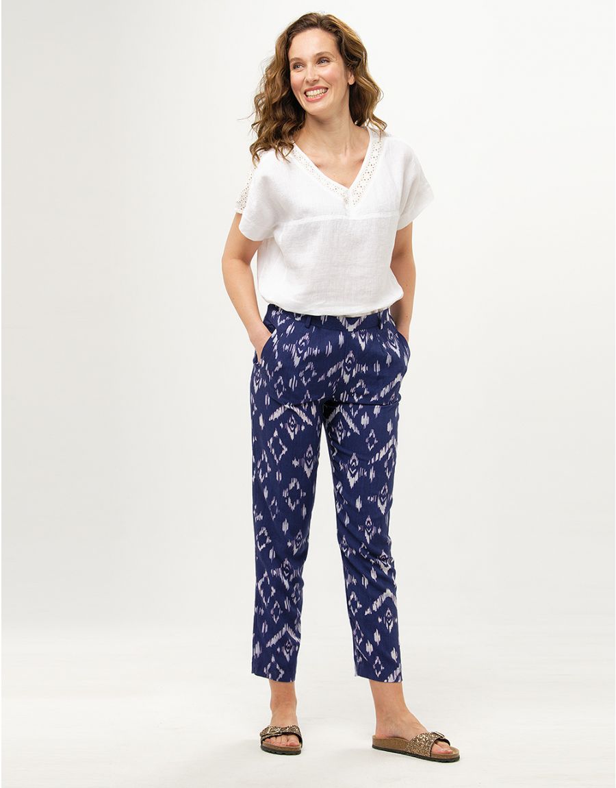 Blouse 100%lin blanc