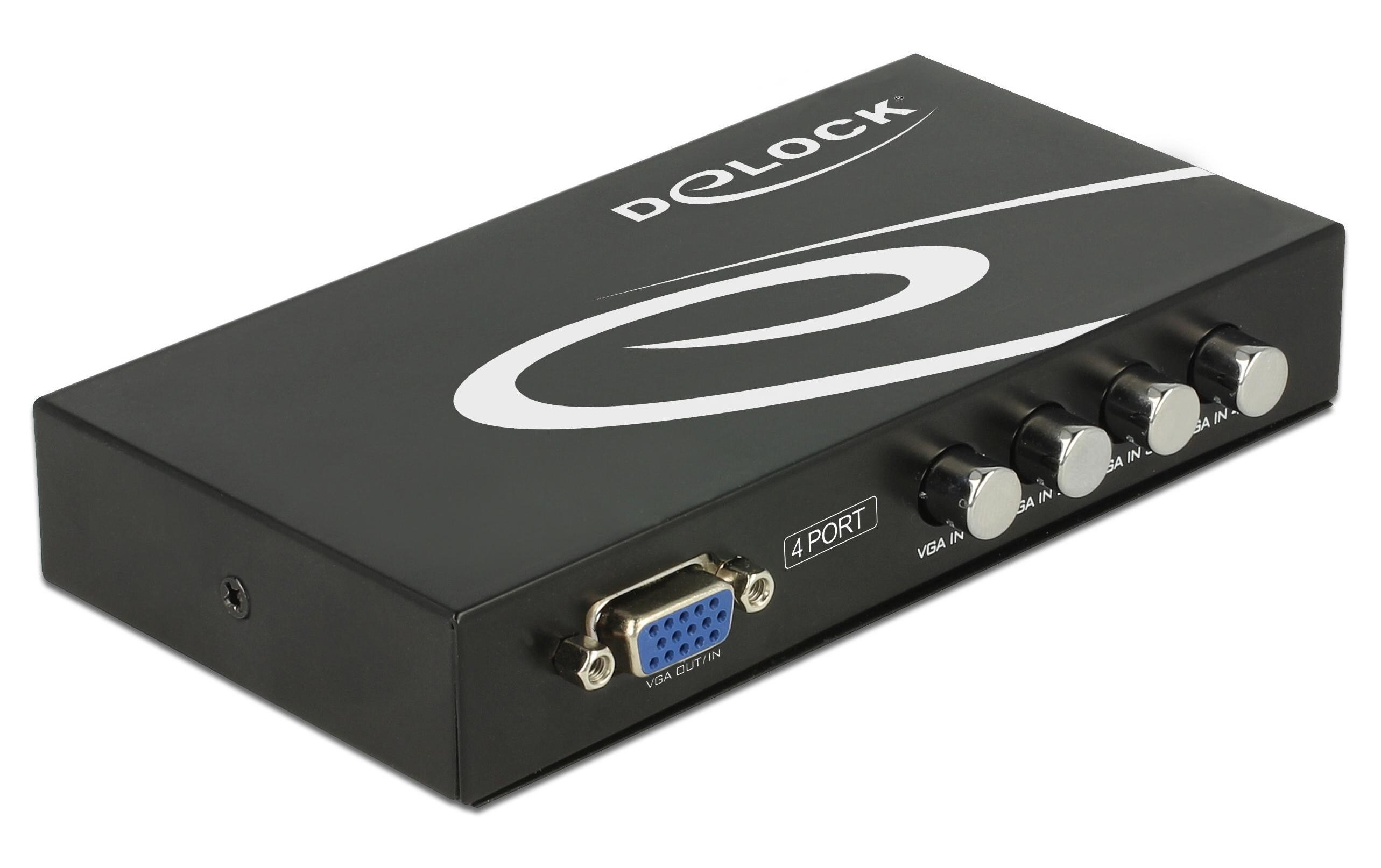 VGA-Switchbox 4 Port ohne AudioBidirektionaler VGA-Umschalter