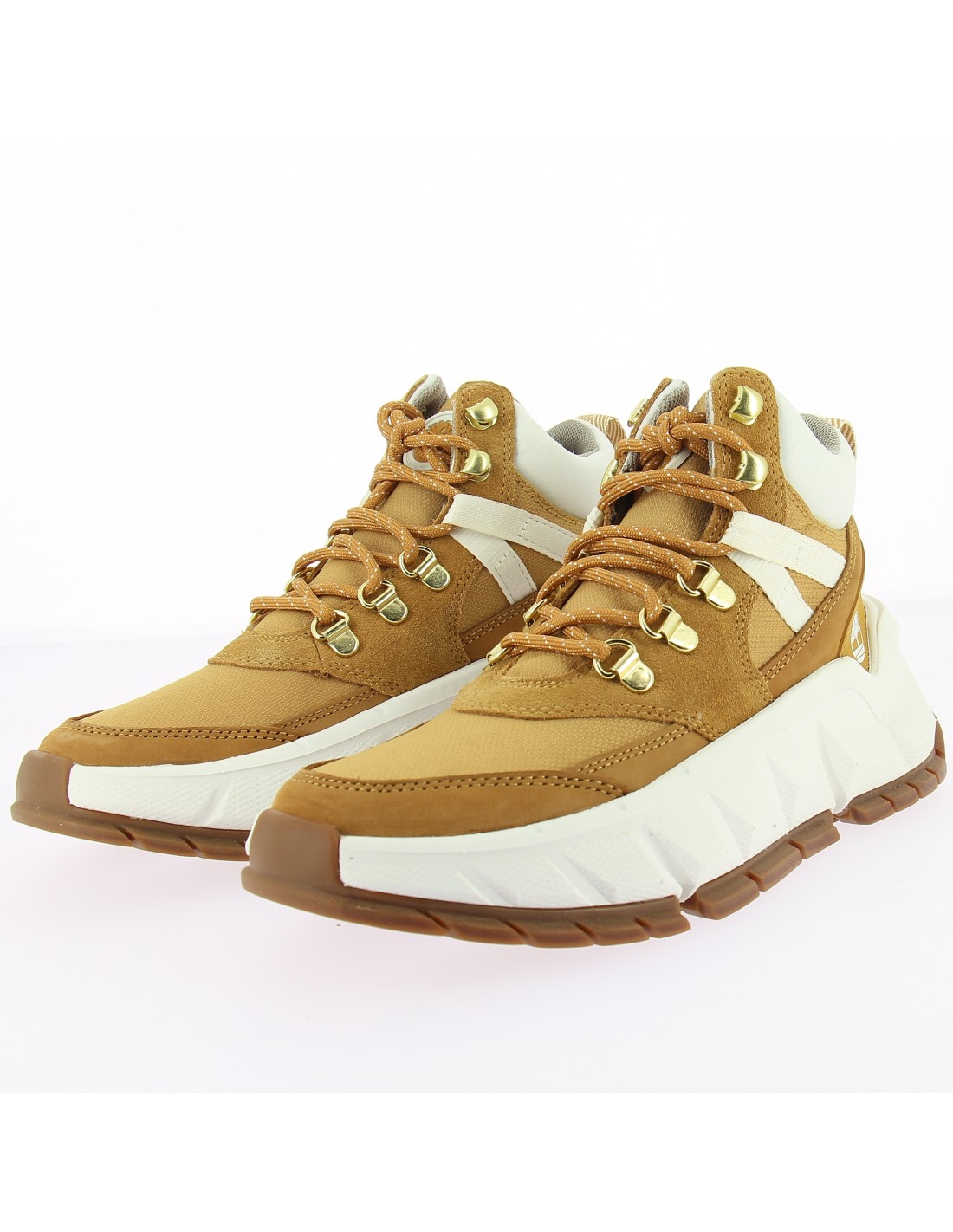 timberland boots femme tbl turbo hiker wht nubuck jaune/blanc