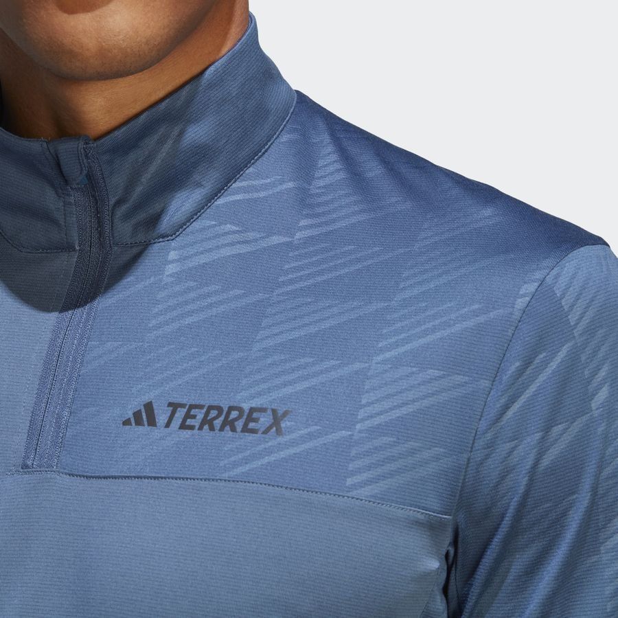Adidas T-shirt manches longues à demi-zip Terrex Multi