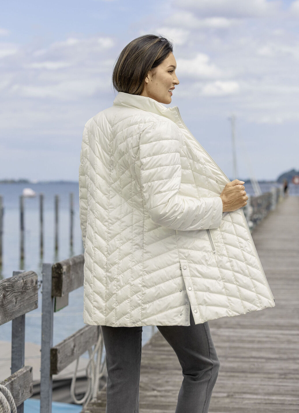 Jacke mit Reißverschlussleiste