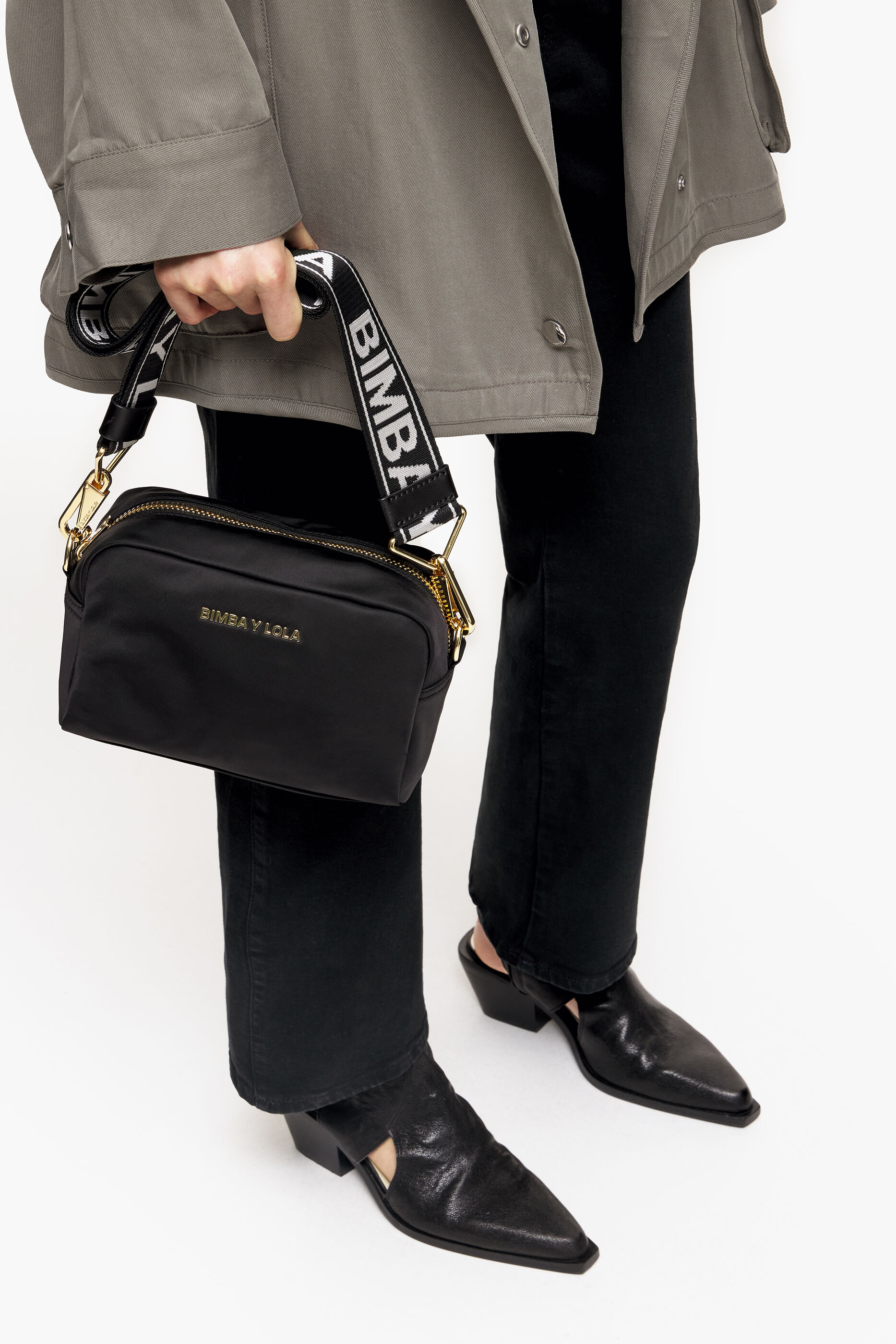 Bolsa de ombro pequena preta