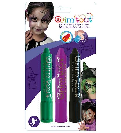 Grim Tout Kinderschminke - 3er-Pack - Hexe