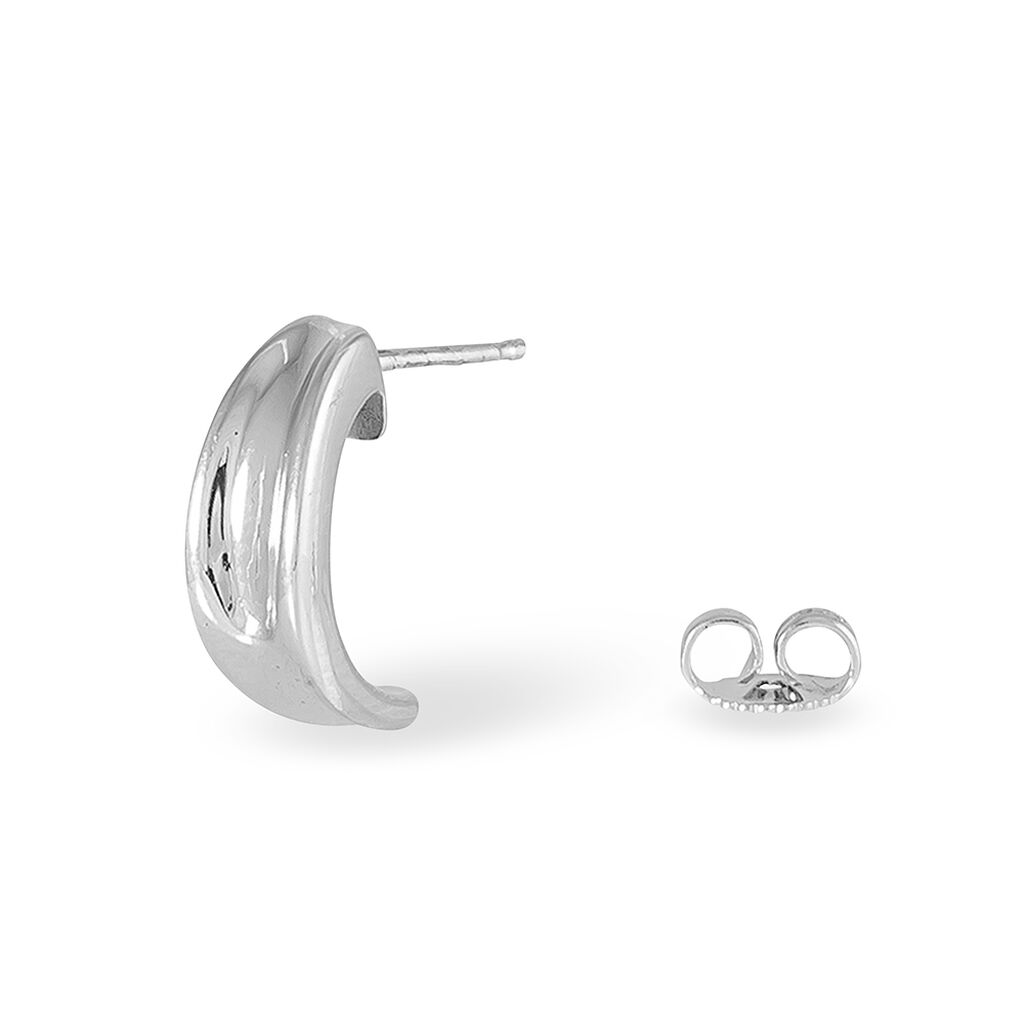 Boucles D'oreilles Puces Anne-christelleae Argent Blanc