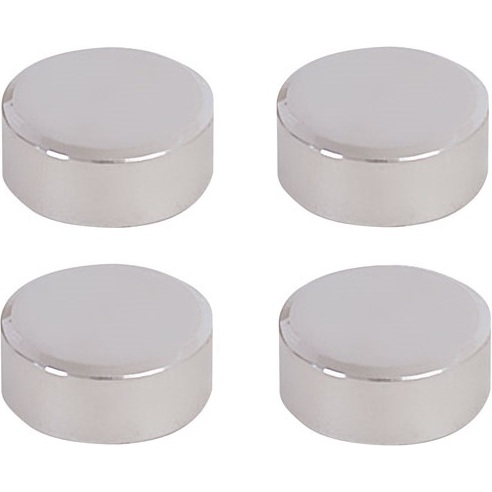 Fixation miroir - ronde - 20 mm - chrômé - lot de 4