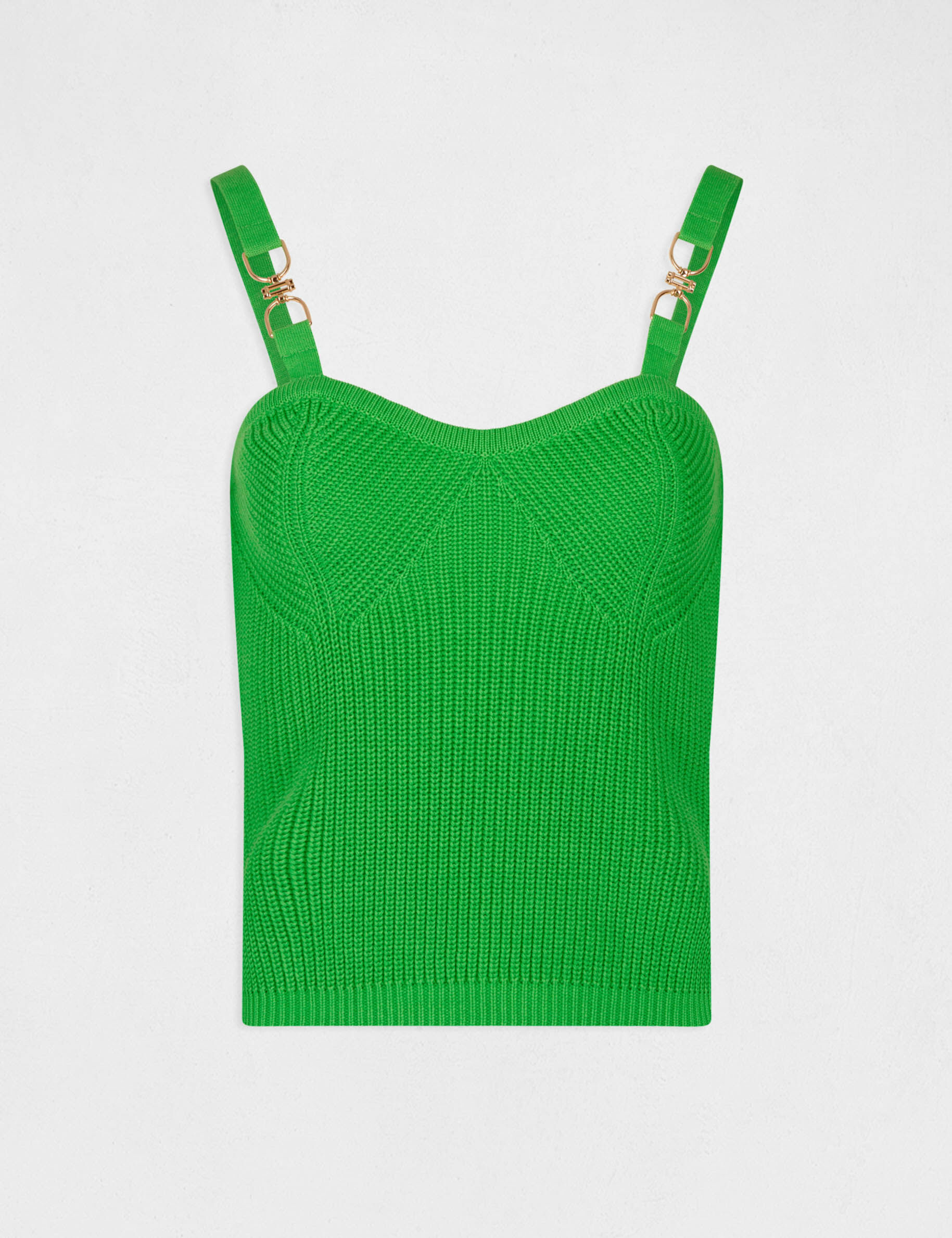 Débardeur pull avec ornements vert femme - vert