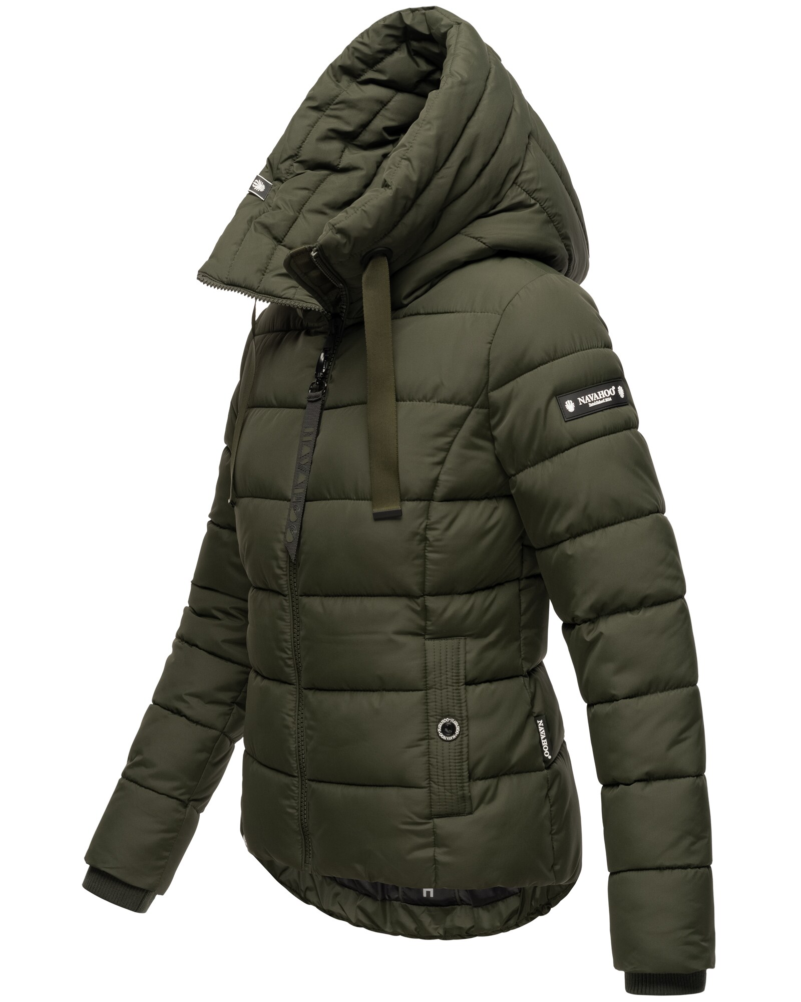 NAVAHOO Damen Steppjacke stylische Winterjacke mit Kapuze Amayaa