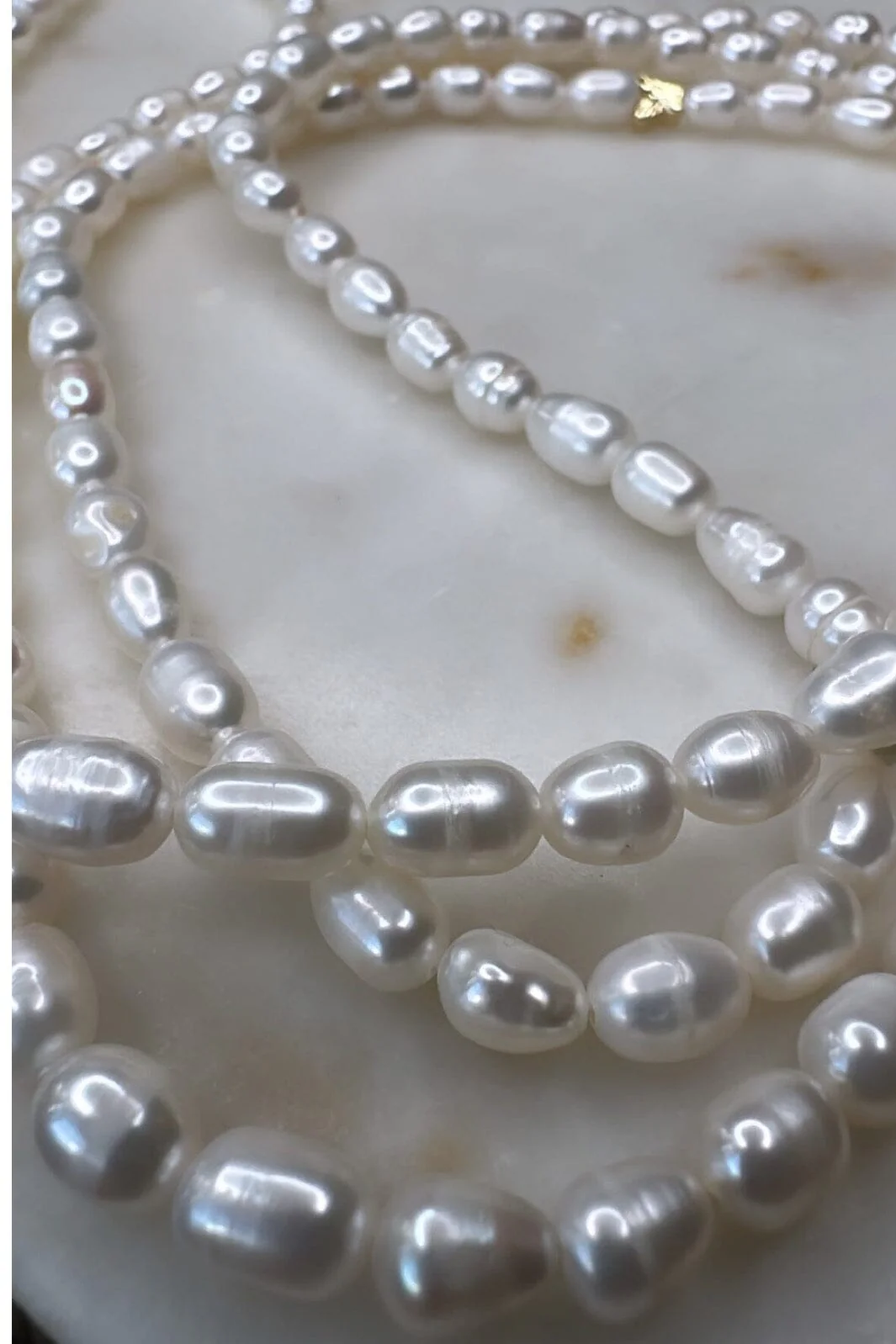 Mellow Moon Long Pearl Necklace Butterflies