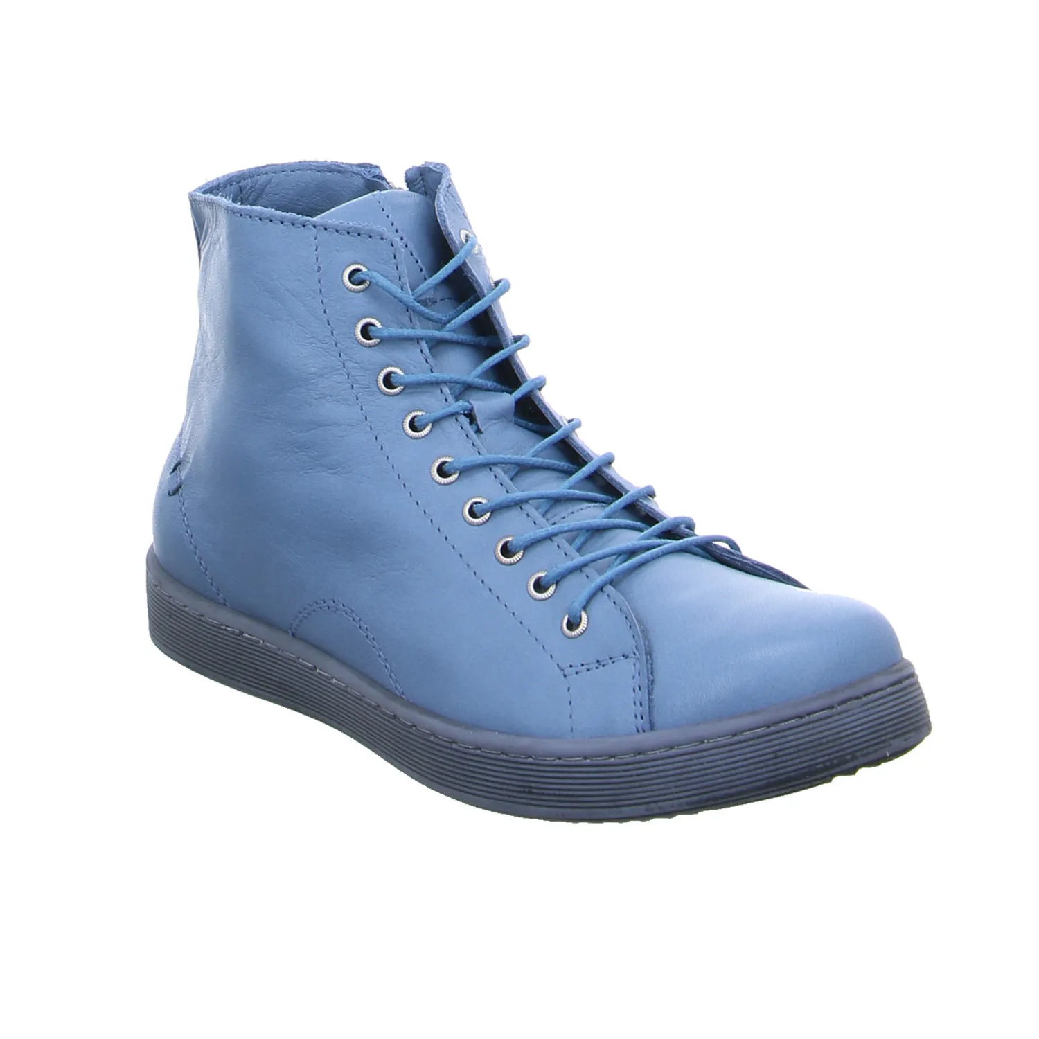 ANDREA CONTI Mid Cut Sneaker Jeansblau Leder  mit Wechselfussbett