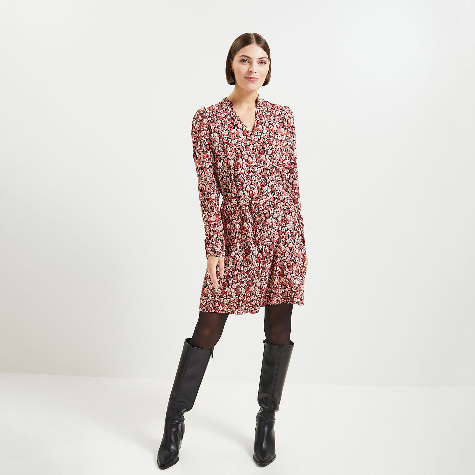 Robe imprimée fleurs femme