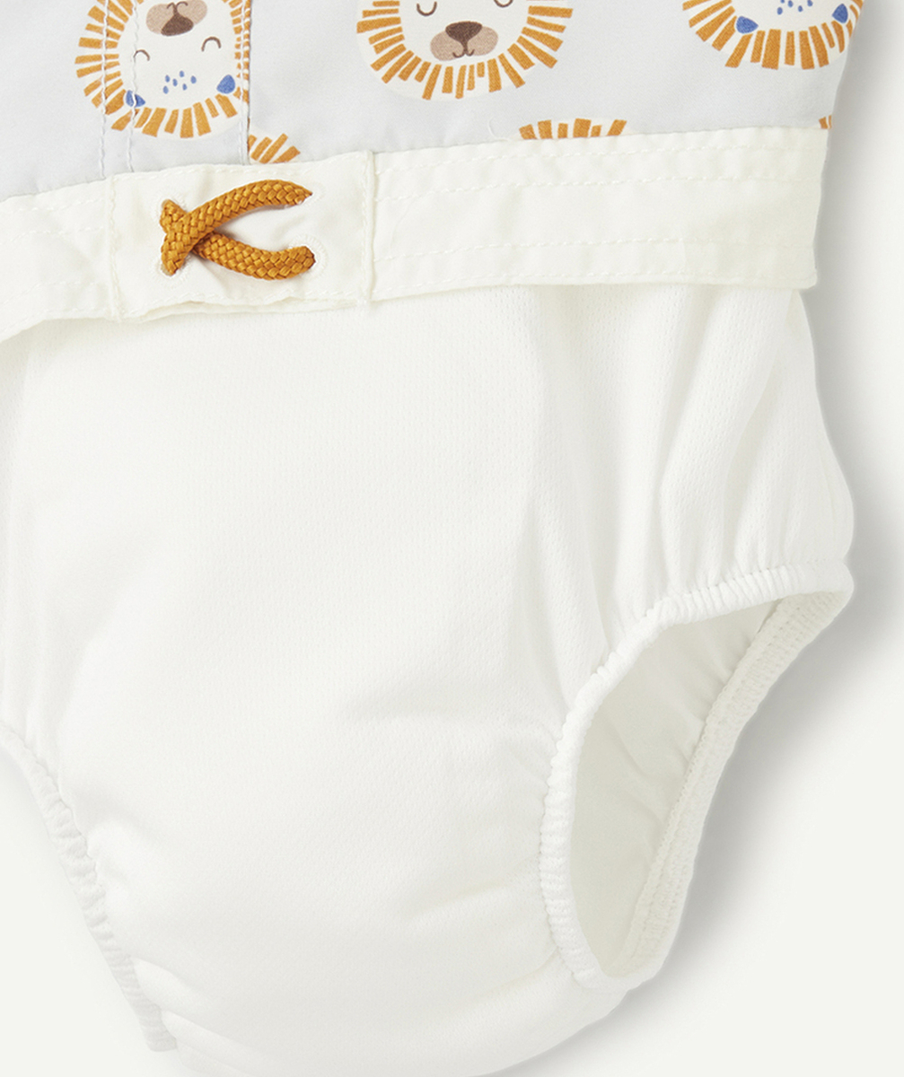 LASSIGSHORT DE BAIN ANTI-UV BÉBÉ GARÇON BLEU AVEC IMPRIMÉ LION