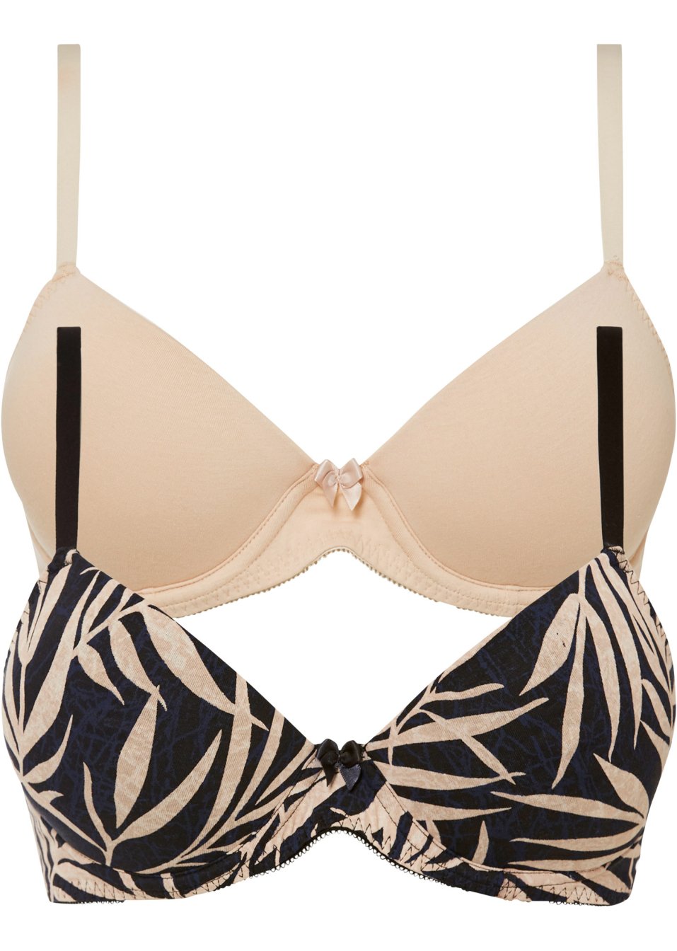 Lot de 2 soutiens-gorge à coques et armatures avec coton