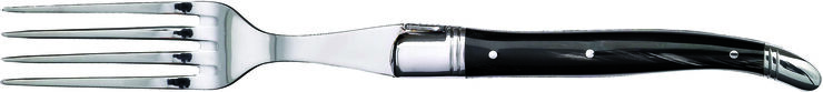 Laguiole CHL Steakgaffel Sort Horn Str. /ST-2 Sort & sølv