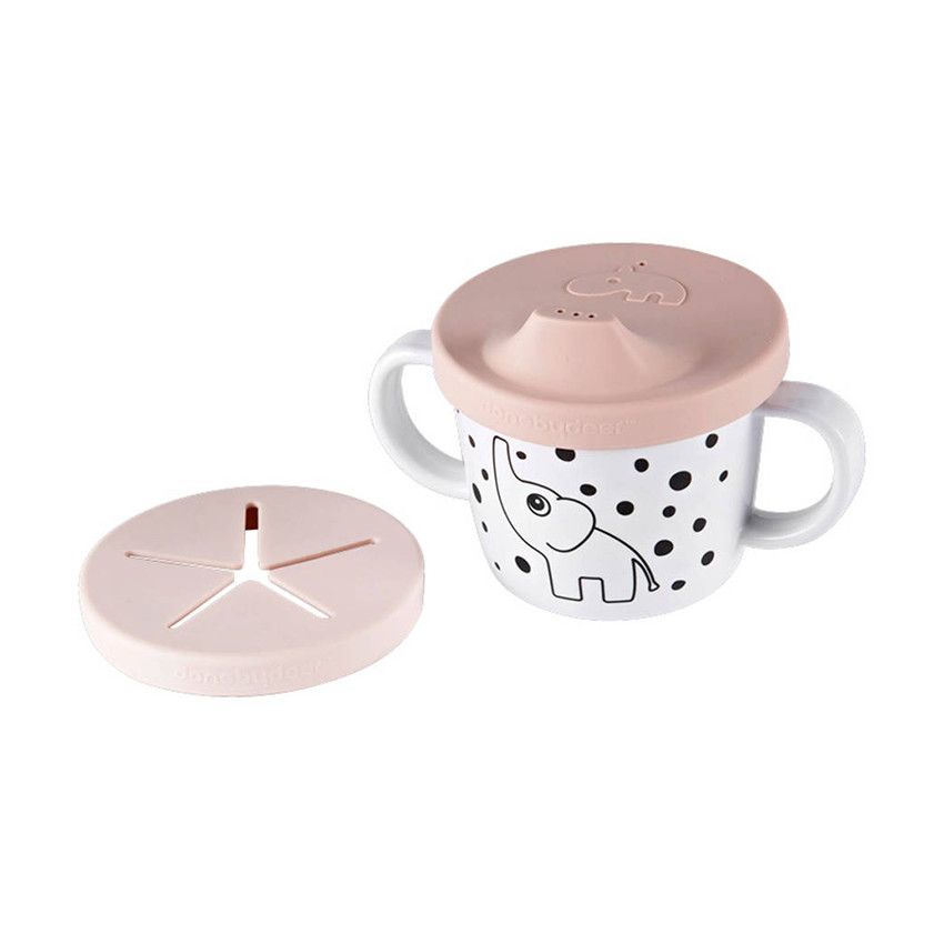 Tasse d'apprentissage à bec silicone - Elphee Powder - Ecru