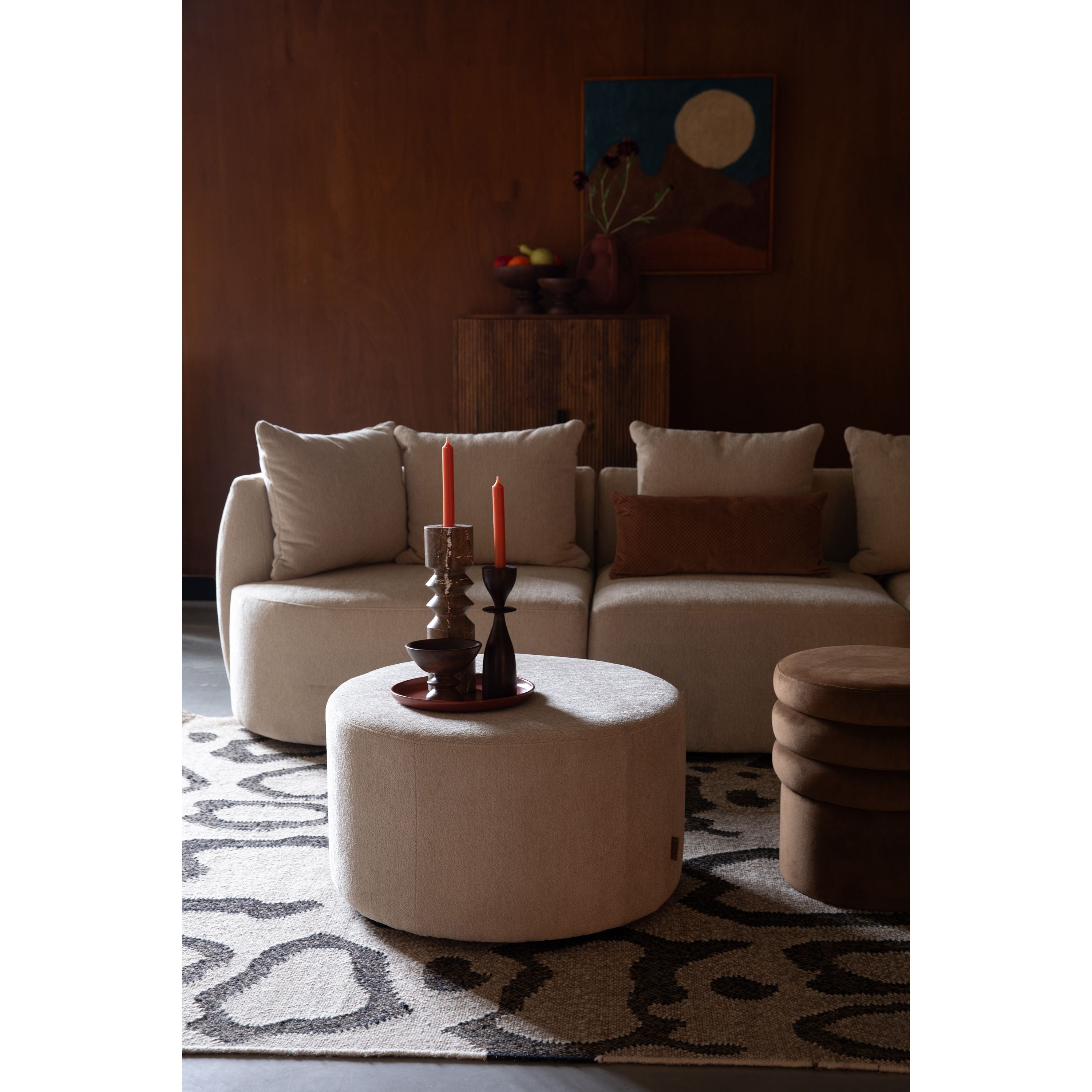 Dutchbone Rocca 4,5-zitsbank Latte| Beige