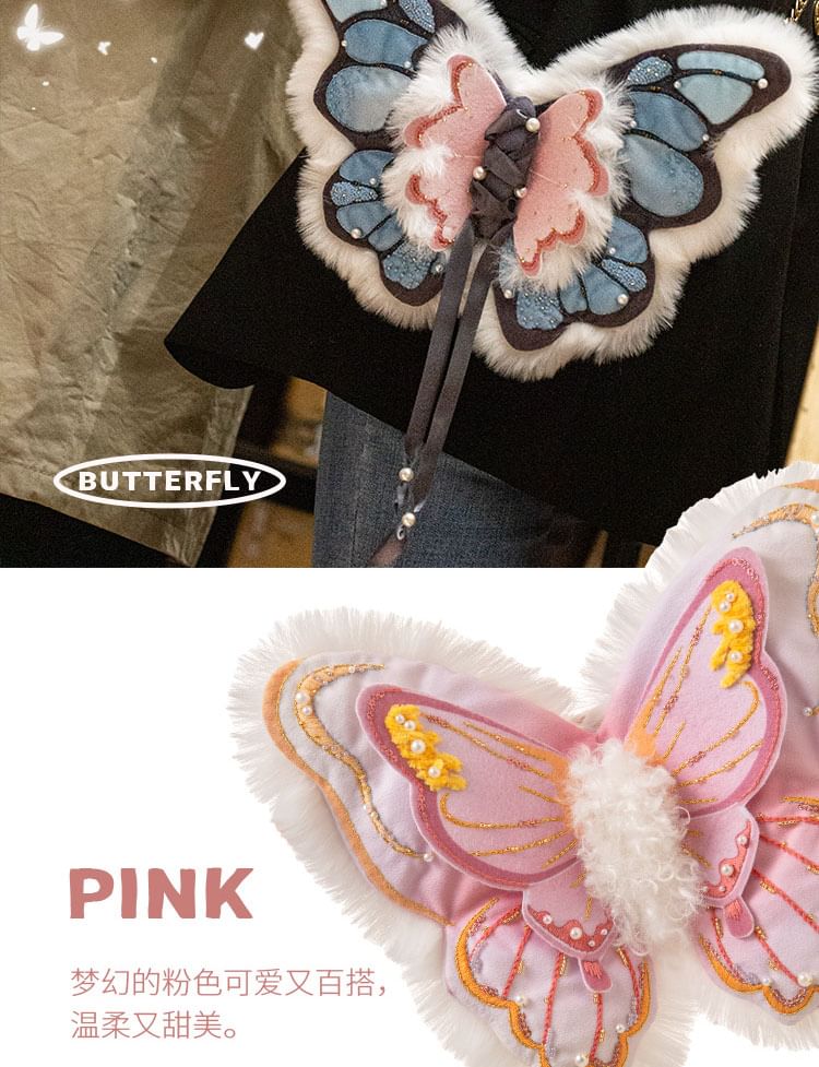 Embroidery Kingdom - DIY borduurset met vlindervormige chemise en crossbodytas (verschillende ontwerpen)