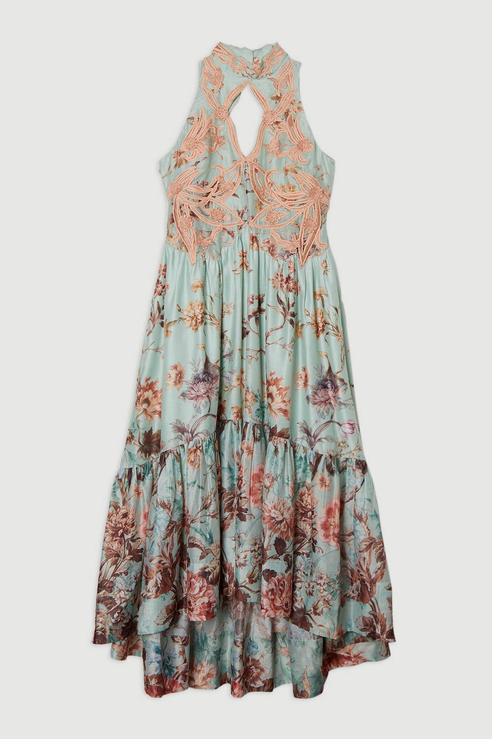 KarenMillen Robe Maxi en Dentelle à Appliqué Floral