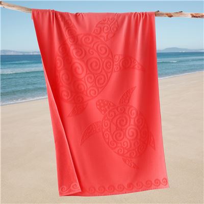 Fouta de plage motif tortues - BECQUET CRÉATION