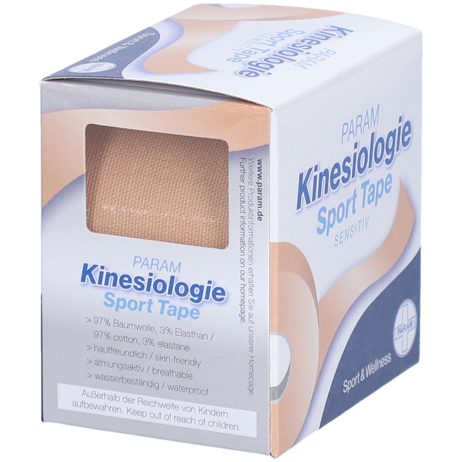 PARAM Kinesiologie Sport Tape 5 cm x 5 m beige