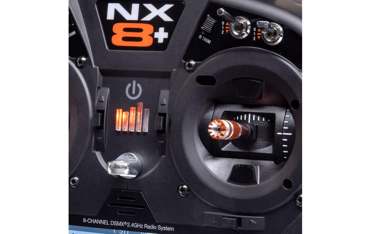 Fernsteuerung NX8+ 20-Kanal DSMX (nur Sender)<br>Professioneller 20-Kanal-Sender für Modellflugzeuge