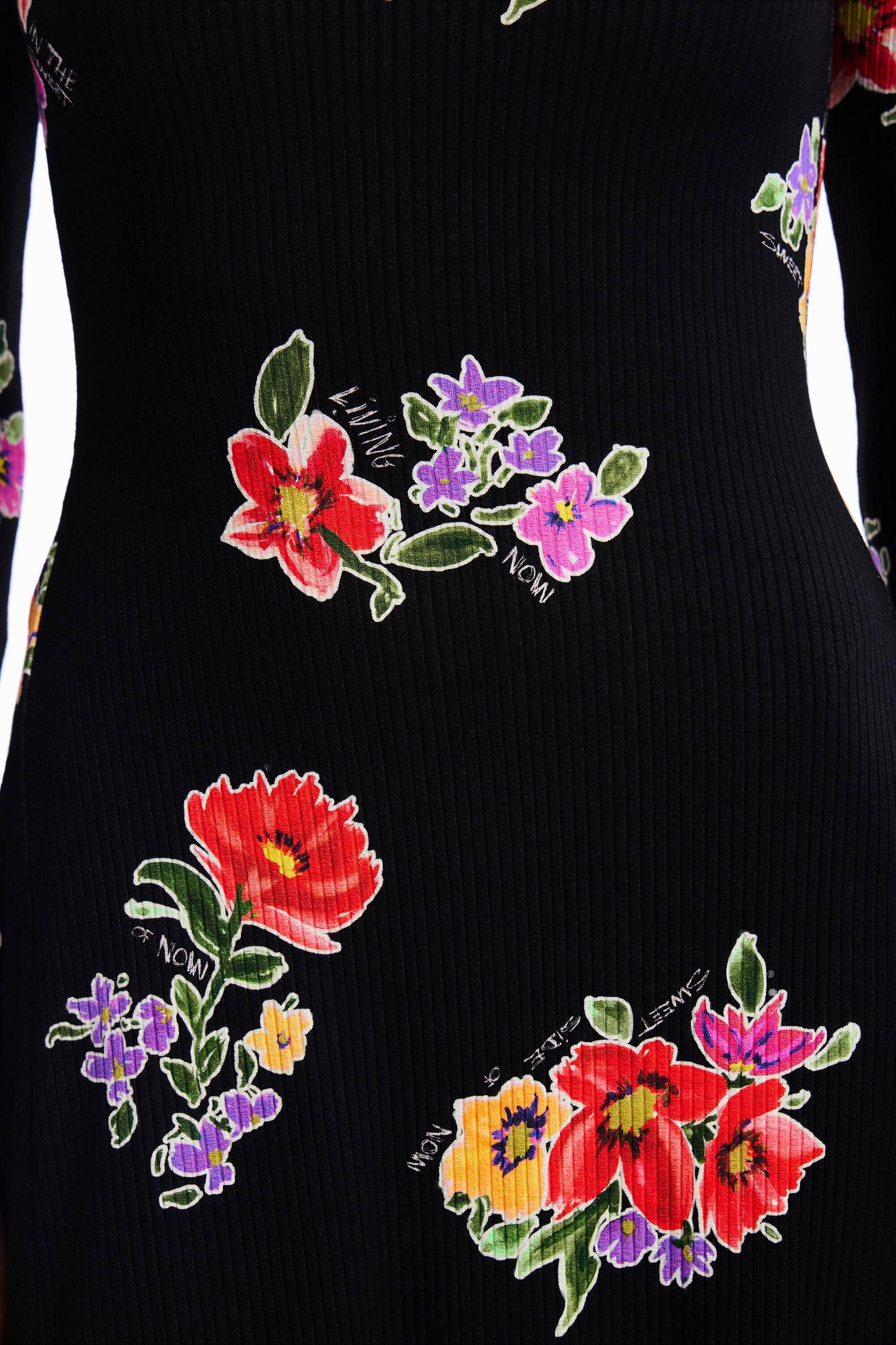Vestido curto floral de patinadora