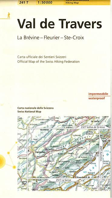 BUNDESAMT - 241T VAL DE TRAVERS ECHELLE 1 50 000