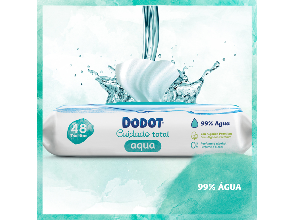 TOALHITAS BEBÉ PURE AQUA DODOT (3X48 UN) 144 UN