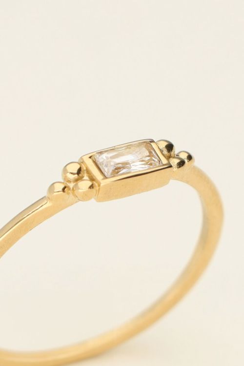 Universe minimalistische ring met steen