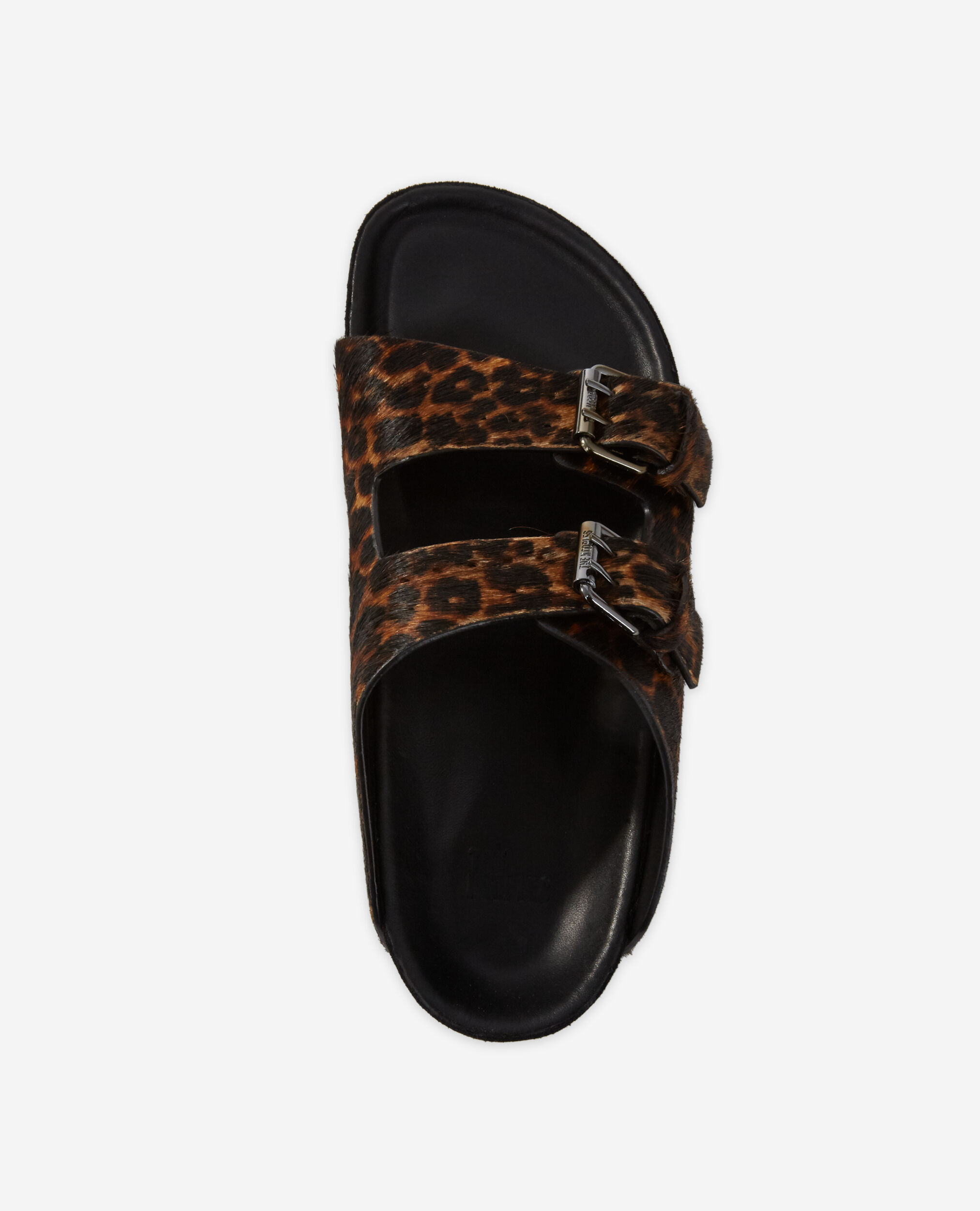 Sandales en cuir léopard