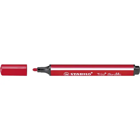 Gefederter Dreikant-Filzstift - STABILO Trio Scribbi - Einzelstift - rot