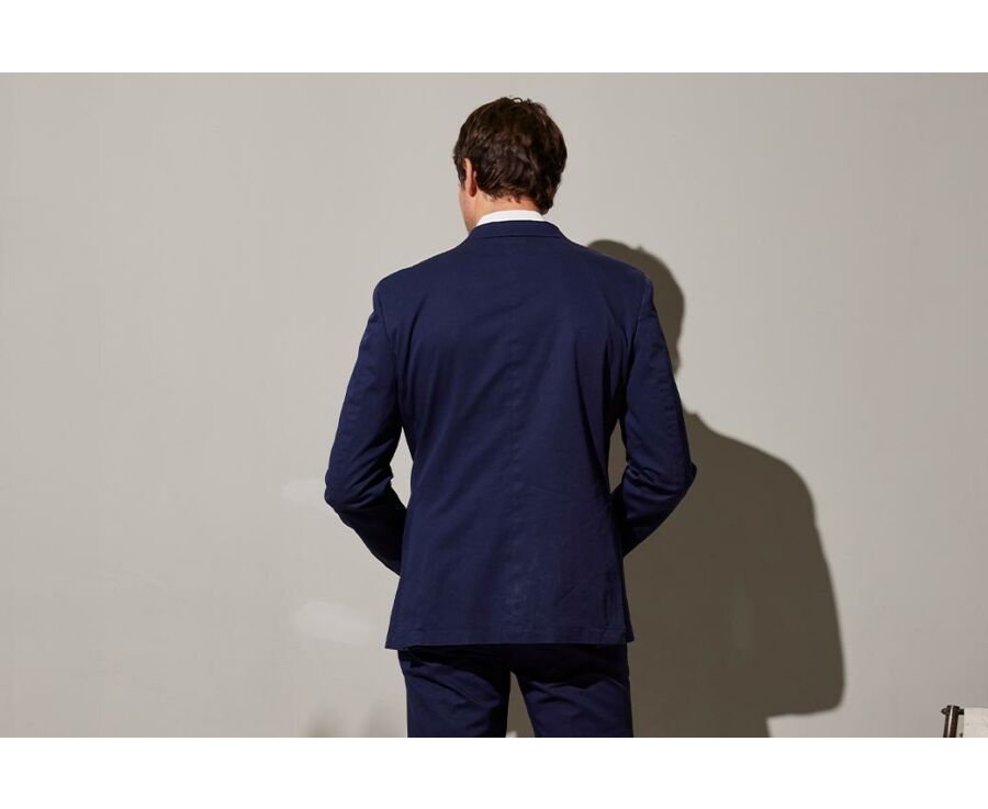 Veste de costume coton homme Navy - LAZARE