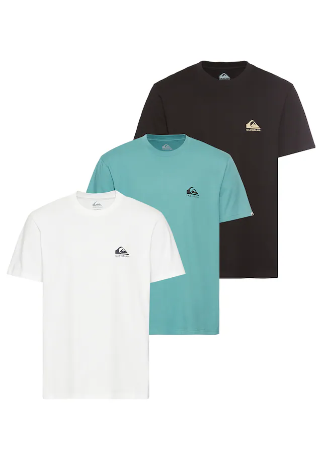 Quiksilver T-Shirt »NOTCHED SHORT SLEEVE TEE PACK3 YM«, 3 Stk.