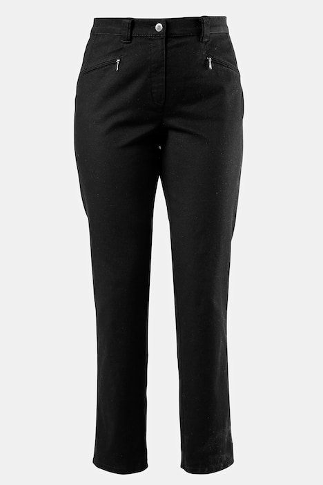 Hose Mony, konisches Bein, Zipptaschen, Stretch