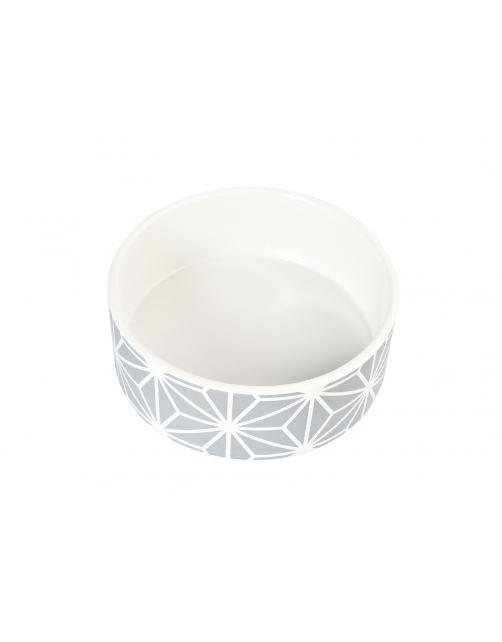 Adori Voerbak Puck - Hondenvoerbak - Ø16x6 cm Wit Grijs
