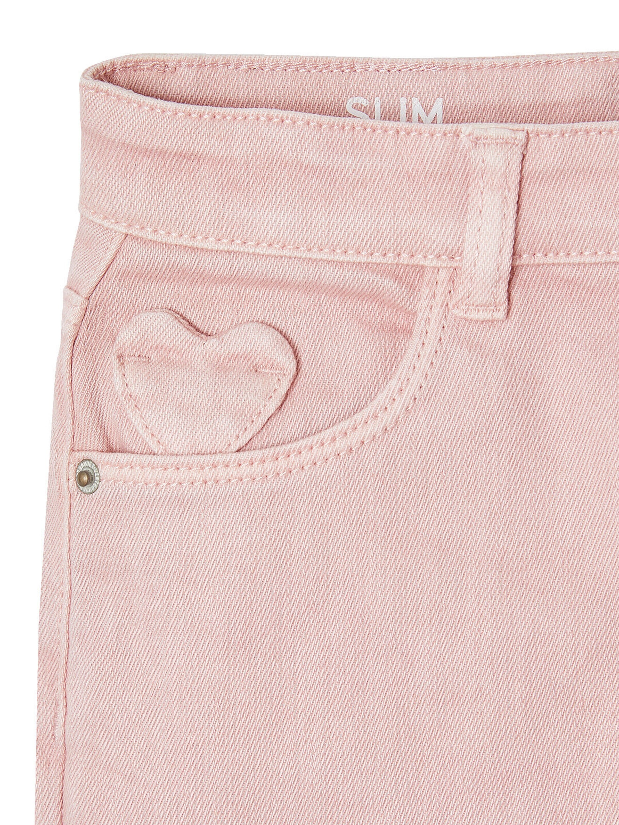 Vertbaudet Mädchen Slim-Fit-Hose, Hüftweite COMFORT pudrig rosa