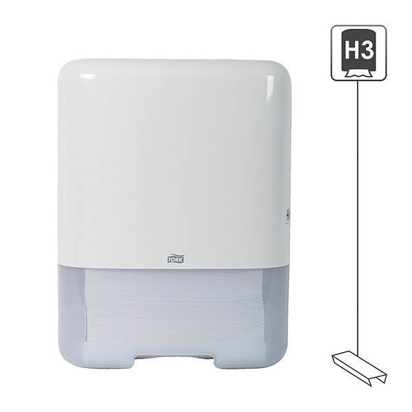 Distributeur essuie-mains enchevêtrés ou en C Tork H3 blanc