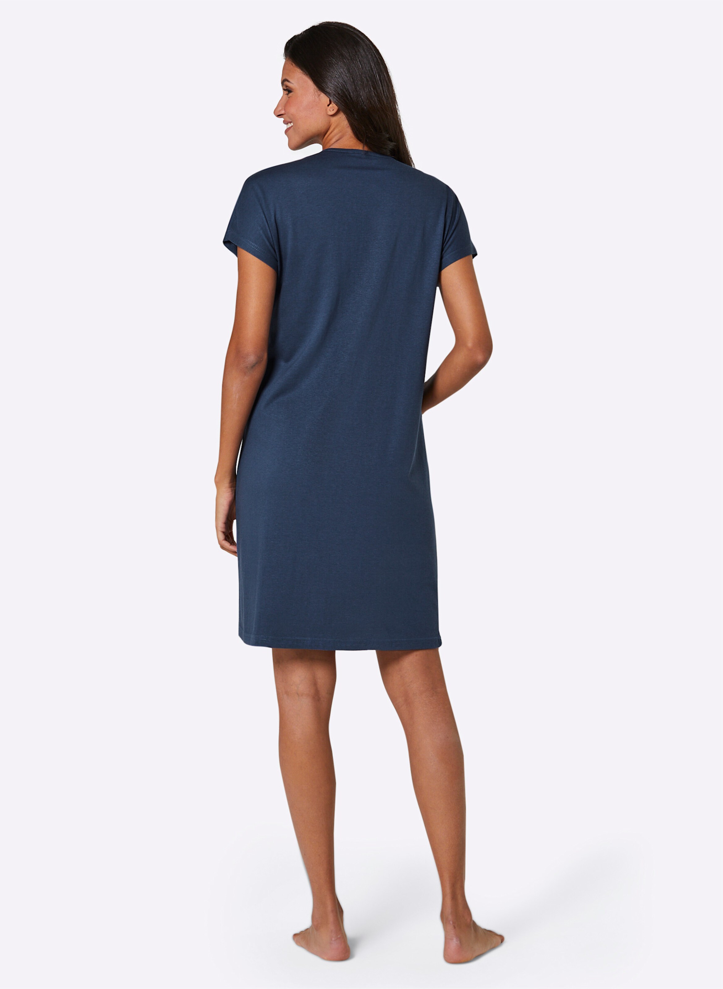 wäschepur Sleepshirts in rot + dunkelblau