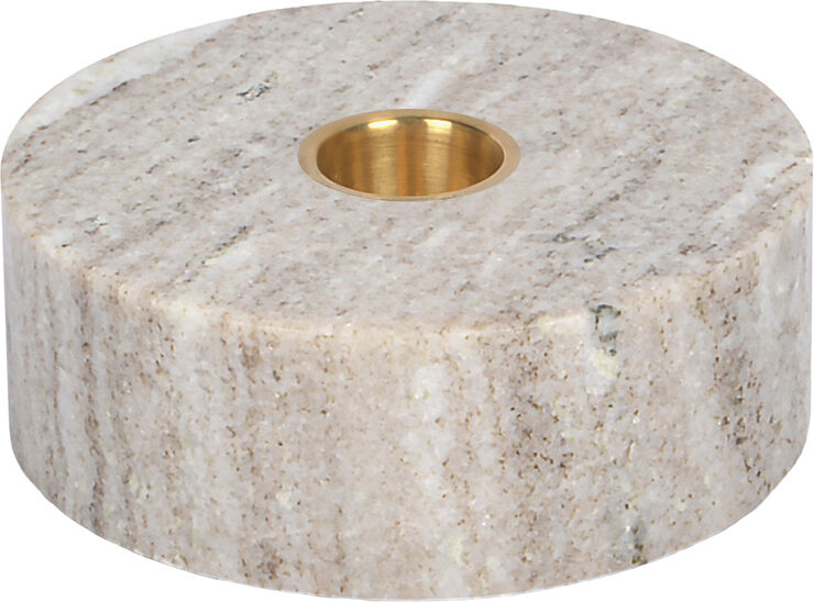 Uyuni Marble base Candleholder, Desert beige, 3,5x10 cm Desert beige