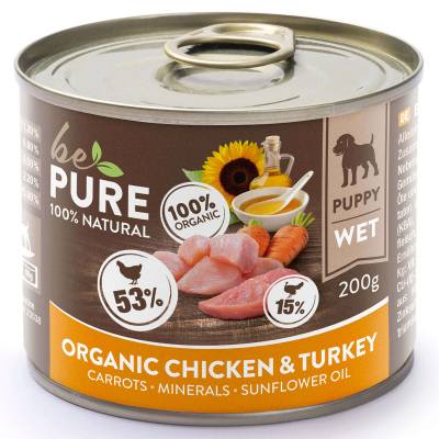 bePure Nassfutter Bio Puppy Huhn & Pute
