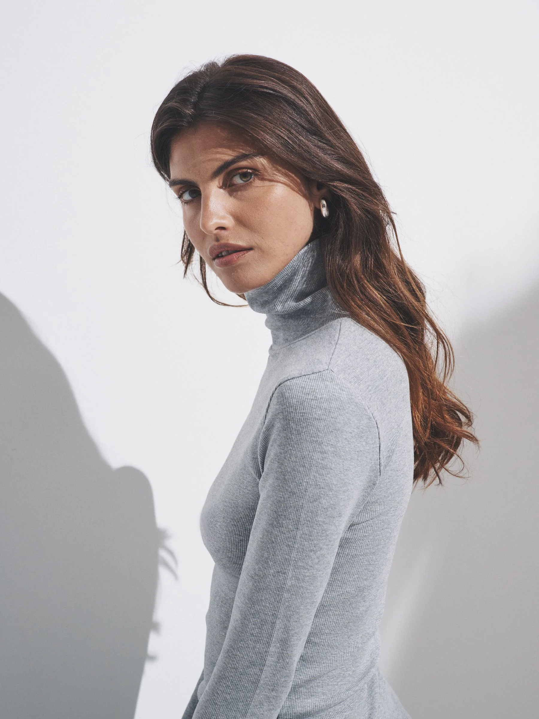 The Set 3 Pack Long Sleeve Ribbed Roll Neck T-Shirts