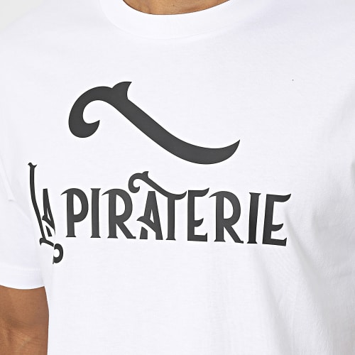 Tee Shirt Oversize Large Logo Blanc Noir