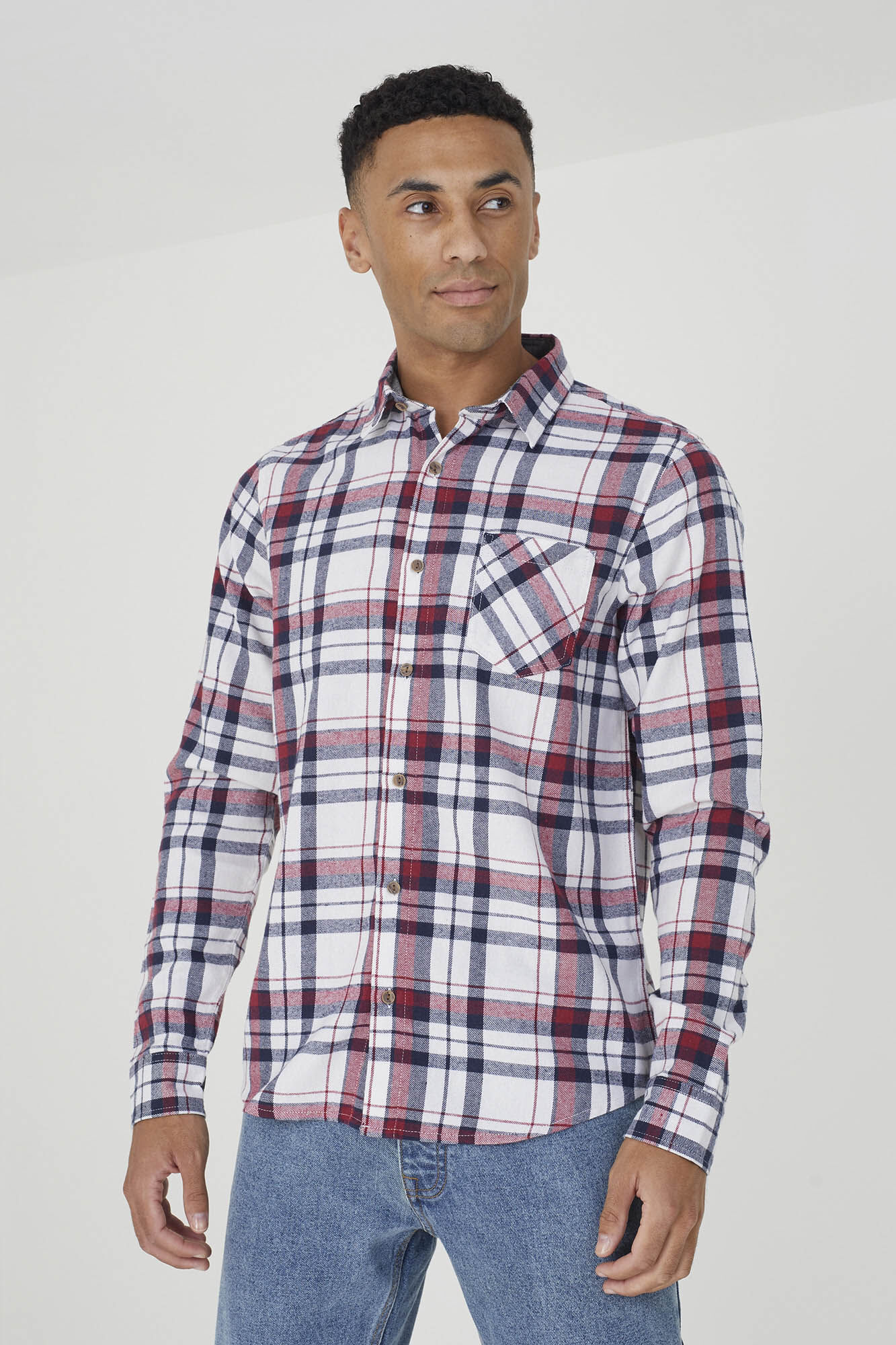 Camisa xadrez com bolso