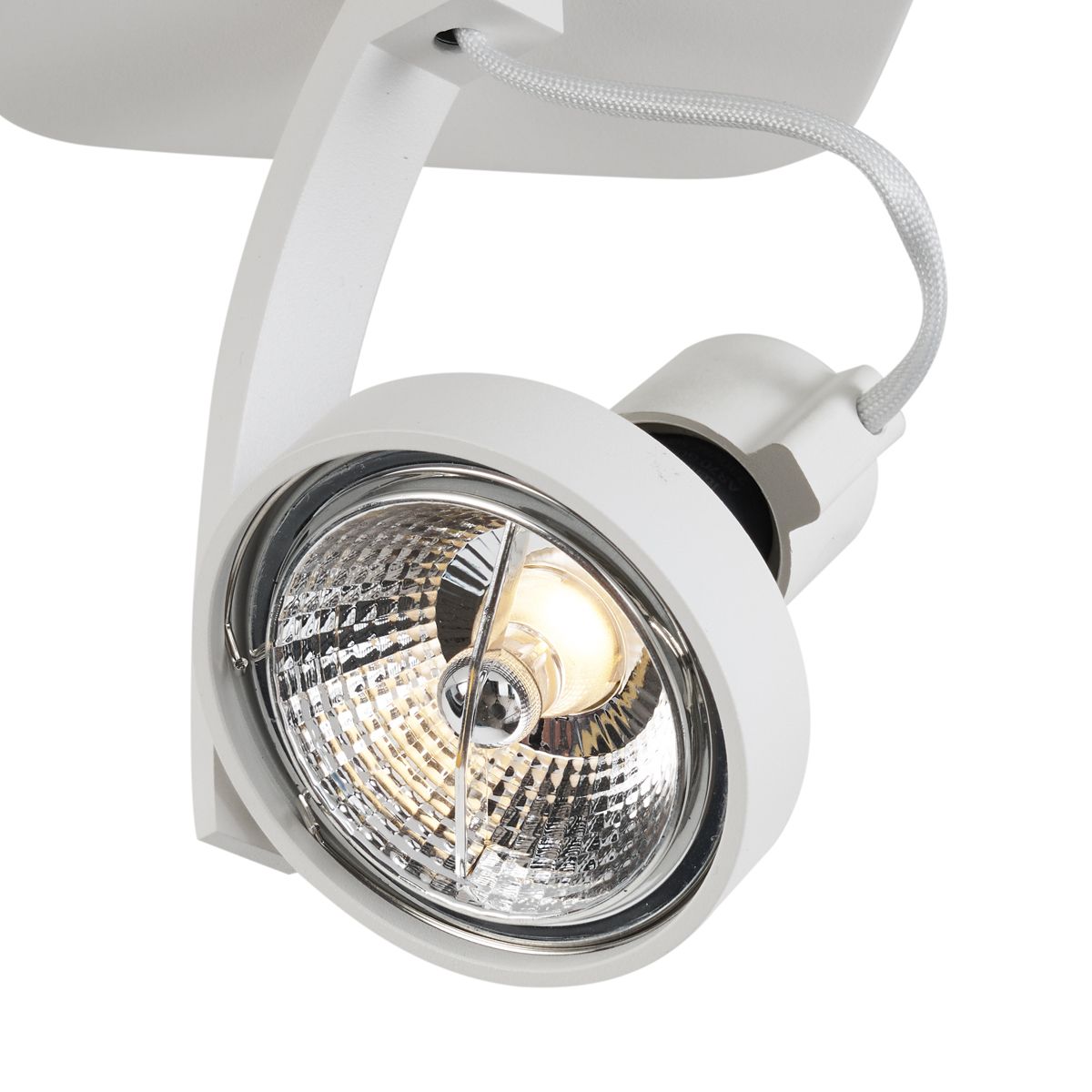 Design plafondspot wit GU10 70mm draai- en kantelbaar - Vo