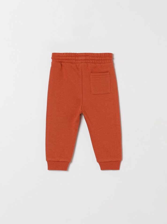 Conjunto com 2 calças de fleece combinando - Caramelo