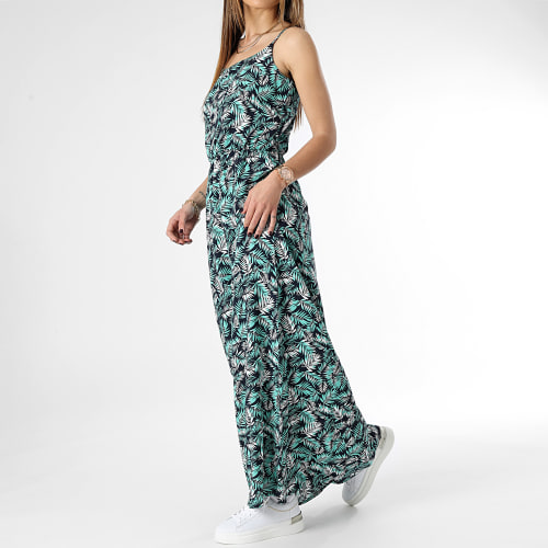 Robe Femme Débardeur Floral Vanessa Life Strap Maxi leu Marine Vert