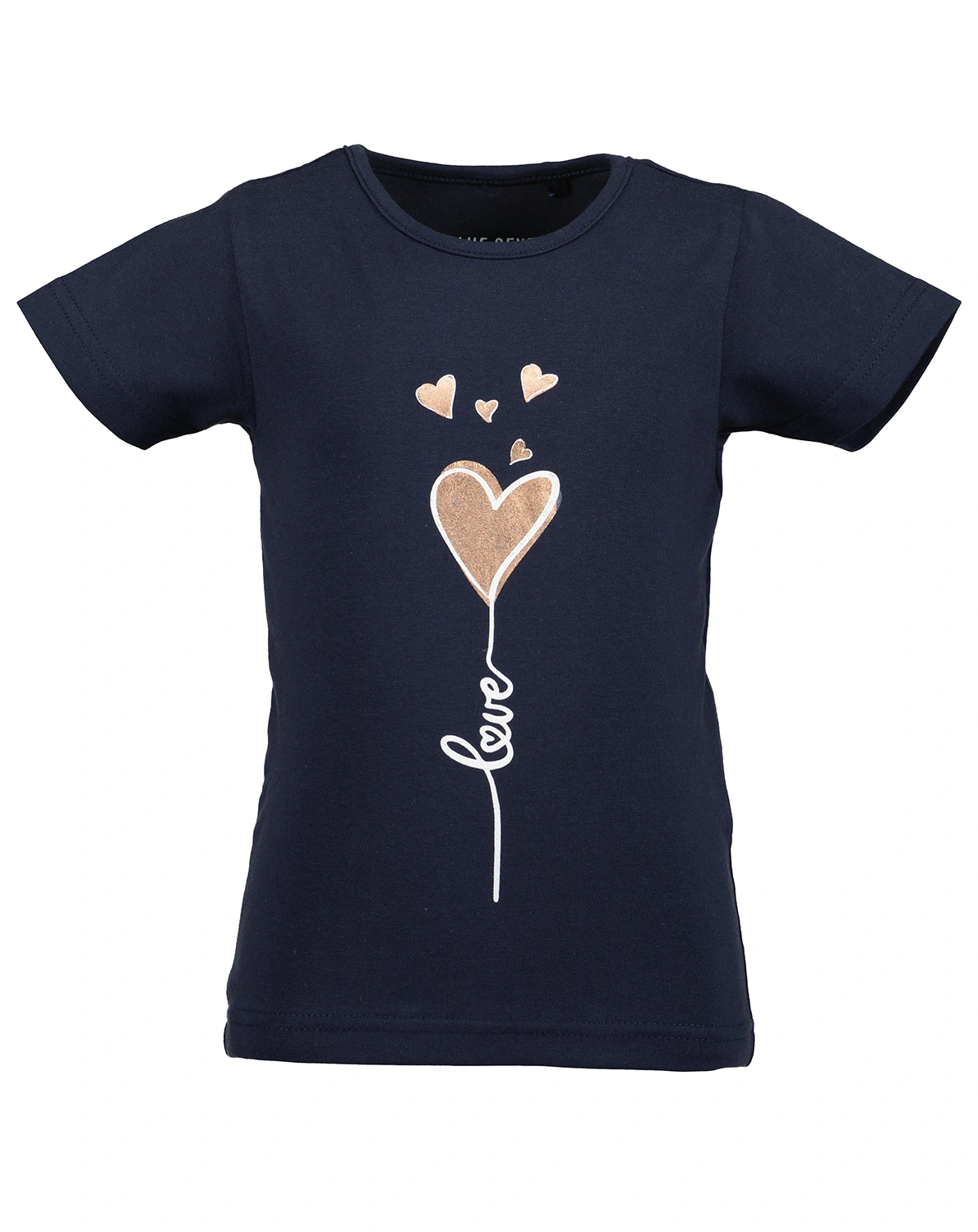 T-Shirt FLOWER HEART in blau