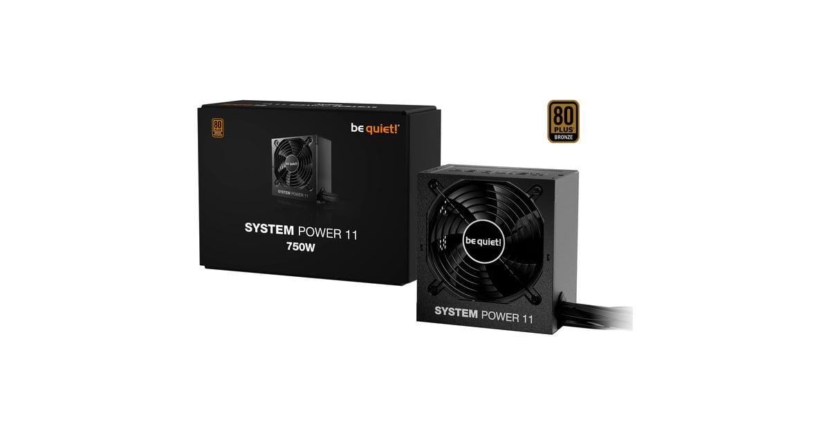 be quiet!System Power 11 750 watt voeding   (Zwart, 1x 12VHPWR, 2x PCIe)