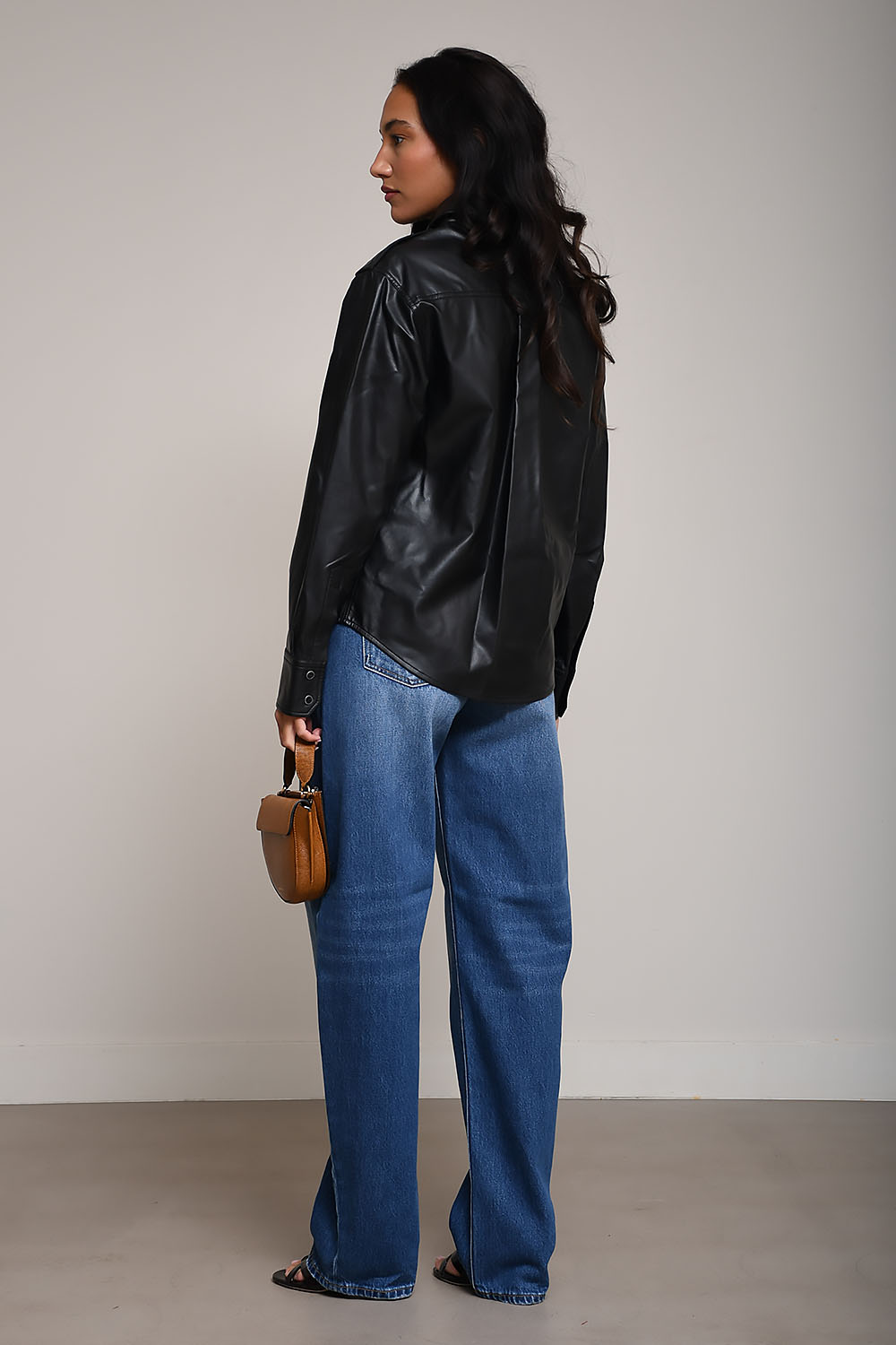Noee faux leather shirt