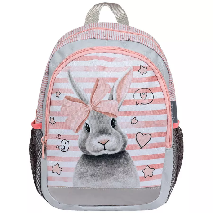 Belmil Kindergartenrucksack Kiddy Plus Kindergartenrucksack für 3-6 Jährige Kinder mit Brustgurt Sweet Bunny