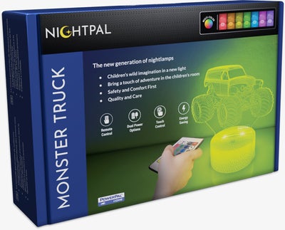 Powerpal 3D-Nattlampe Monster Truck